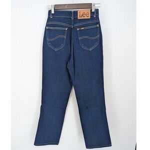 Vintage 1980's Lee Jeans Union Tag Womens Sz 10 Cotton Polyester High Rise  Dark